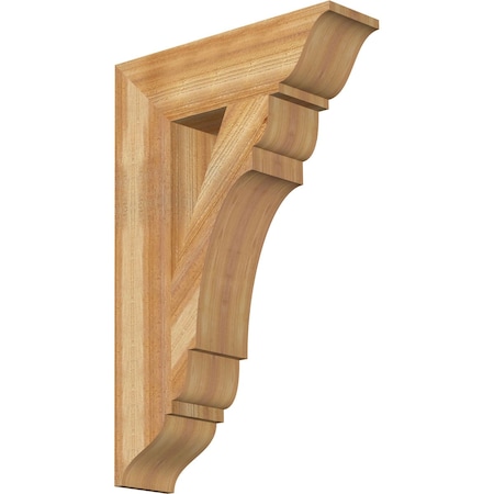 Ekena Millwork Olympic Traditional Rough Sawn Bracket, Western Red Cedar, 6"W x 22"D x 34"H BKT06X22X34OLY01RWR
